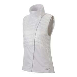 Nike White Quilted Hybrid Golf Vest